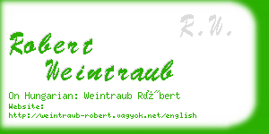 robert weintraub business card